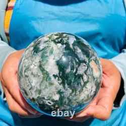 2 pieces 5.83LB Natural Water Grass Agate Ball Quartz Crystal Specimen 2088