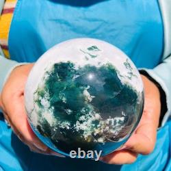 2 pieces 5.83LB Natural Water Grass Agate Ball Quartz Crystal Specimen 2088