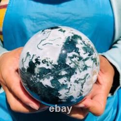 2 pieces 5.83LB Natural Water Grass Agate Ball Quartz Crystal Specimen 2088