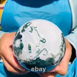 2 pieces 5.83LB Natural Water Grass Agate Ball Quartz Crystal Specimen 2088