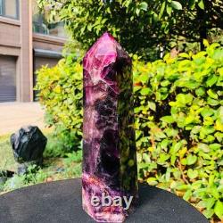 2 pieces 6.79LB Natural Fluorspar Quartz Crystal Obelisk Energy Column 1338