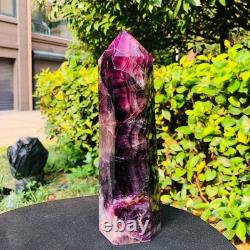 2 pieces 6.79LB Natural Fluorspar Quartz Crystal Obelisk Energy Column 1338