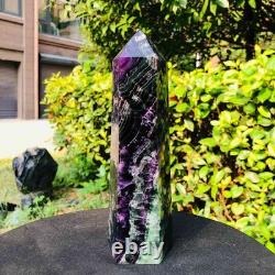 2 pieces 6.79LB Natural Fluorspar Quartz Crystal Obelisk Energy Column 1338