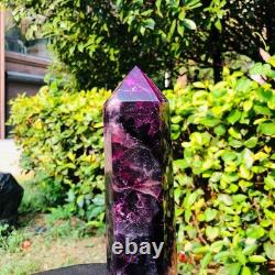 2 pieces 6.79LB Natural Fluorspar Quartz Crystal Obelisk Energy Column 1338