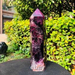 2 pieces 6.79LB Natural Fluorspar Quartz Crystal Obelisk Energy Column 1338