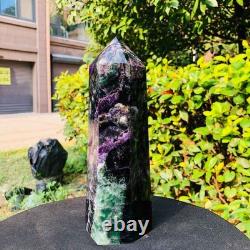 2 pieces 6.79LB Natural Fluorspar Quartz Crystal Obelisk Energy Column 1338