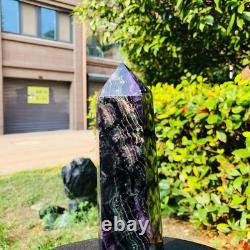 2 pieces 6.79LB Natural Fluorspar Quartz Crystal Obelisk Energy Column 1338