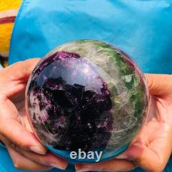 2 pieces 7.12LB Natural Beautiful Fluorite Energy Crystal Ball Healing 1308