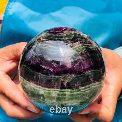 2 pieces 7.12LB Natural Beautiful Fluorite Energy Crystal Ball Healing 1308