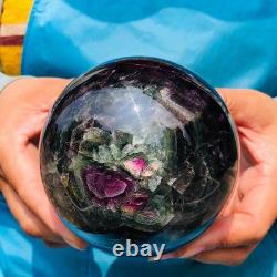 2 pieces 7.12LB Natural Beautiful Fluorite Energy Crystal Ball Healing 1308