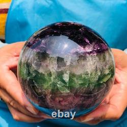 2 pieces 7.12LB Natural Beautiful Fluorite Energy Crystal Ball Healing 1308