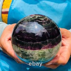 2 pieces 7.12LB Natural Beautiful Fluorite Energy Crystal Ball Healing 1308
