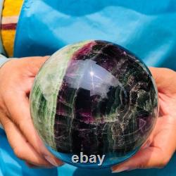 2 pieces 7.12LB Natural Beautiful Fluorite Energy Crystal Ball Healing 1308