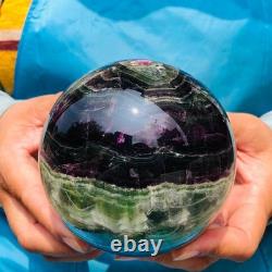 2 pieces 7.12LB Natural Beautiful Fluorite Energy Crystal Ball Healing 1308