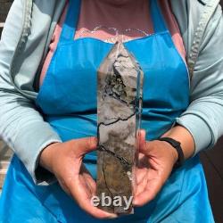 2 pieces 7.34LB Natural Volcanic agate column multiple pointed crystal 2220