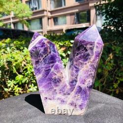 2piec4.59LB Natural dreamy amethyst quartz crystal multiple pointed columns 1162