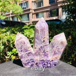 2piec6.11LB Natural dreamy amethyst quartz crystal multiple pointed columns 1167