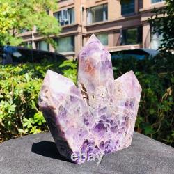 2piec6.11LB Natural dreamy amethyst quartz crystal multiple pointed columns 1167