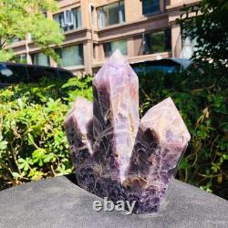 2piec6.11LB Natural dreamy amethyst quartz crystal multiple pointed columns 1167