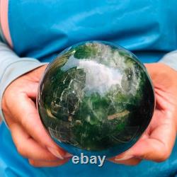 2piec 4.4LB Natural Beautiful Fluorite Energy Magic Ball Reiki Healing 892