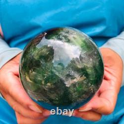 2piec 4.4LB Natural Beautiful Fluorite Energy Magic Ball Reiki Healing 892