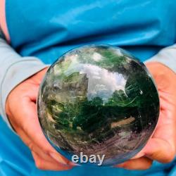 2piec 4.4LB Natural Beautiful Fluorite Energy Magic Ball Reiki Healing 892