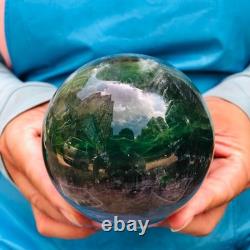 2piec 4.4LB Natural Beautiful Fluorite Energy Magic Ball Reiki Healing 892
