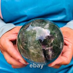 2piec 4.4LB Natural Beautiful Fluorite Energy Magic Ball Reiki Healing 892