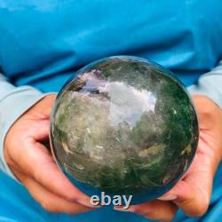 2piec 4.4LB Natural Beautiful Fluorite Energy Magic Ball Reiki Healing 892