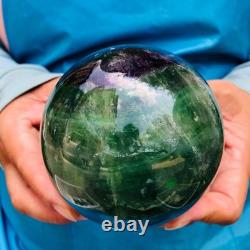 2piec 4.77LB Natural Beautiful Fluorite Energy Magic Ball Reiki Healing 890