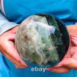 2piec 4.77LB Natural Beautiful Fluorite Energy Magic Ball Reiki Healing 890