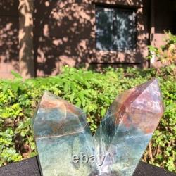 2piec 5.14LB Natural Ocean Jasper column multiple pointed quartz crystal 1180