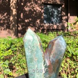 2piec 5.14LB Natural Ocean Jasper column multiple pointed quartz crystal 1180