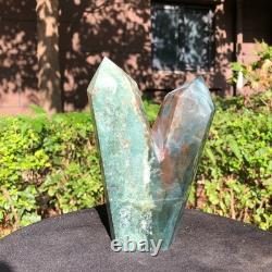 2piec 5.14LB Natural Ocean Jasper column multiple pointed quartz crystal 1180