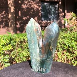 2piec 5.14LB Natural Ocean Jasper column multiple pointed quartz crystal 1180