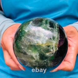 2piec 5.21LB Natural Beautiful Fluorite Energy Magic Ball Reiki Healing 888