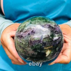 2piec 5.21LB Natural Beautiful Fluorite Energy Magic Ball Reiki Healing 888
