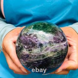 2piec 5.21LB Natural Beautiful Fluorite Energy Magic Ball Reiki Healing 888