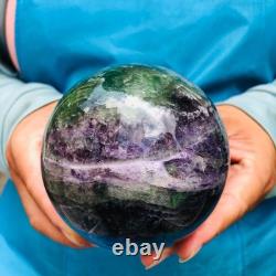 2piec 5.21LB Natural Beautiful Fluorite Energy Magic Ball Reiki Healing 888