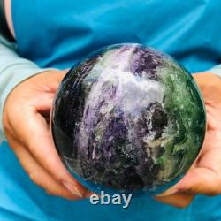 2piec 5.21LB Natural Beautiful Fluorite Energy Magic Ball Reiki Healing 888