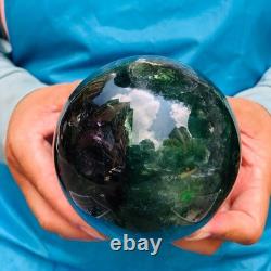 2piec 5.87LB Natural Beautiful Fluorite Energy Magic Ball Reiki Healing 886