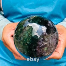 2piec 5.87LB Natural Beautiful Fluorite Energy Magic Ball Reiki Healing 886