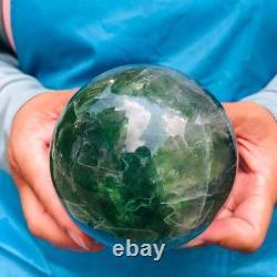 2piec 5.87LB Natural Beautiful Fluorite Energy Magic Ball Reiki Healing 886