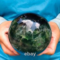 2piec 5.87LB Natural Beautiful Fluorite Energy Magic Ball Reiki Healing 886