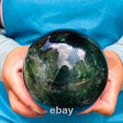 2piec 5.87LB Natural Beautiful Fluorite Energy Magic Ball Reiki Healing 886