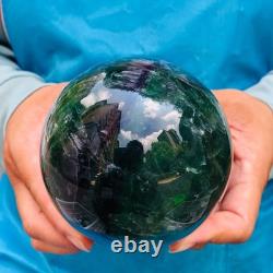 2piec 6.2LB Natural Beautiful Fluorite Energy Magic Ball Reiki Healing 882