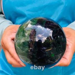 2piec 6.2LB Natural Beautiful Fluorite Energy Magic Ball Reiki Healing 882