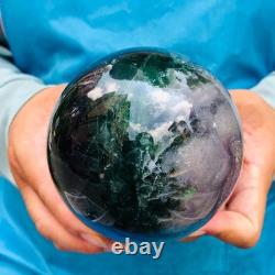 2piec 6.2LB Natural Beautiful Fluorite Energy Magic Ball Reiki Healing 882