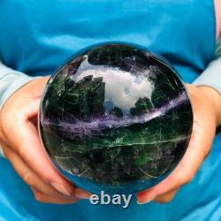 2piec 6.79LB Natural Beautiful Fluorite Energy Magic Ball Reiki Healing 877