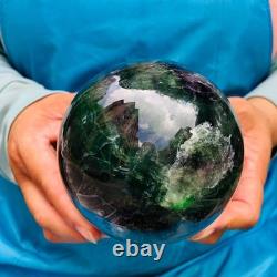 2piec 6.79LB Natural Beautiful Fluorite Energy Magic Ball Reiki Healing 877